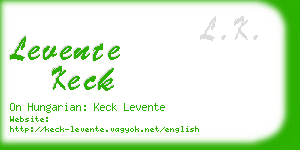 levente keck business card